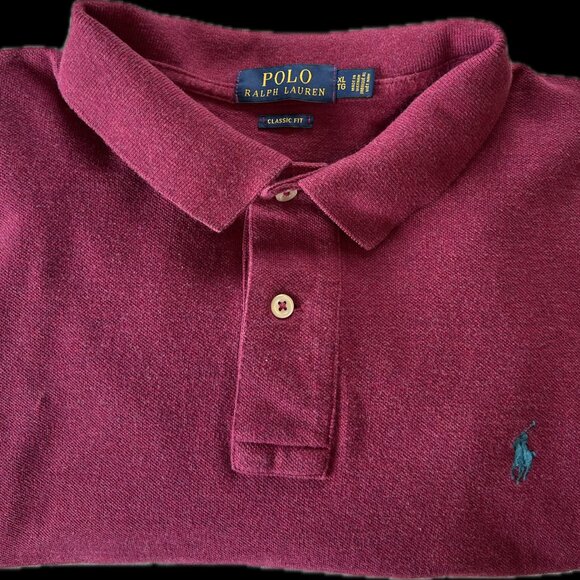 POLO Ralph Lauren Men's Berry Cotton Mesh/Piqué Knit Polo Shirt - Classic Fit XL - Picture 1 of 6